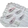 Pink checkered hair clips, sweet and girlish style, metal clips, headwear and hair clips Item Picture